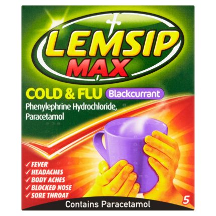 Lemsip Max Cold & Flu Blackcurrant 6pk