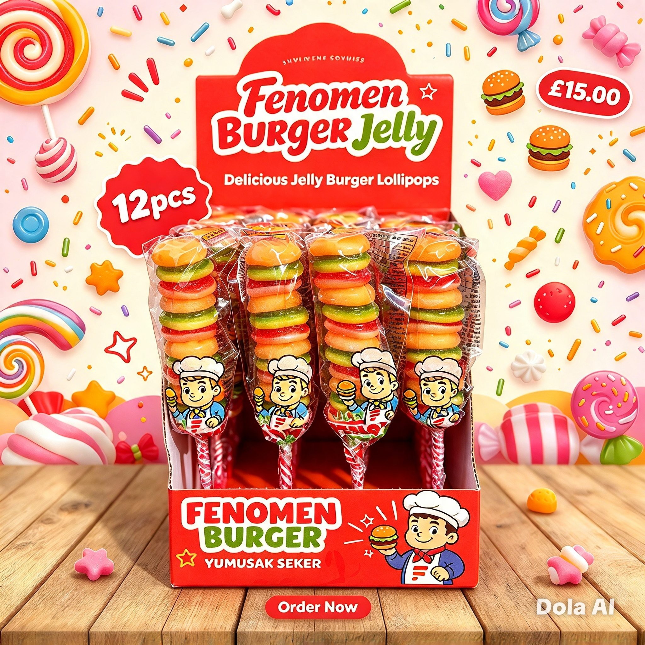 Fenomen Jelly Burger 35g 12Pcs
